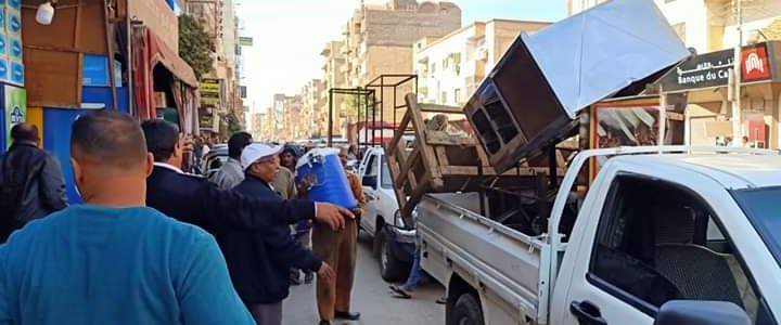 إزالة 84 حالة إشغال وتعدى 44 حالة مضبوطات متنوعة بمركز إدفو‎