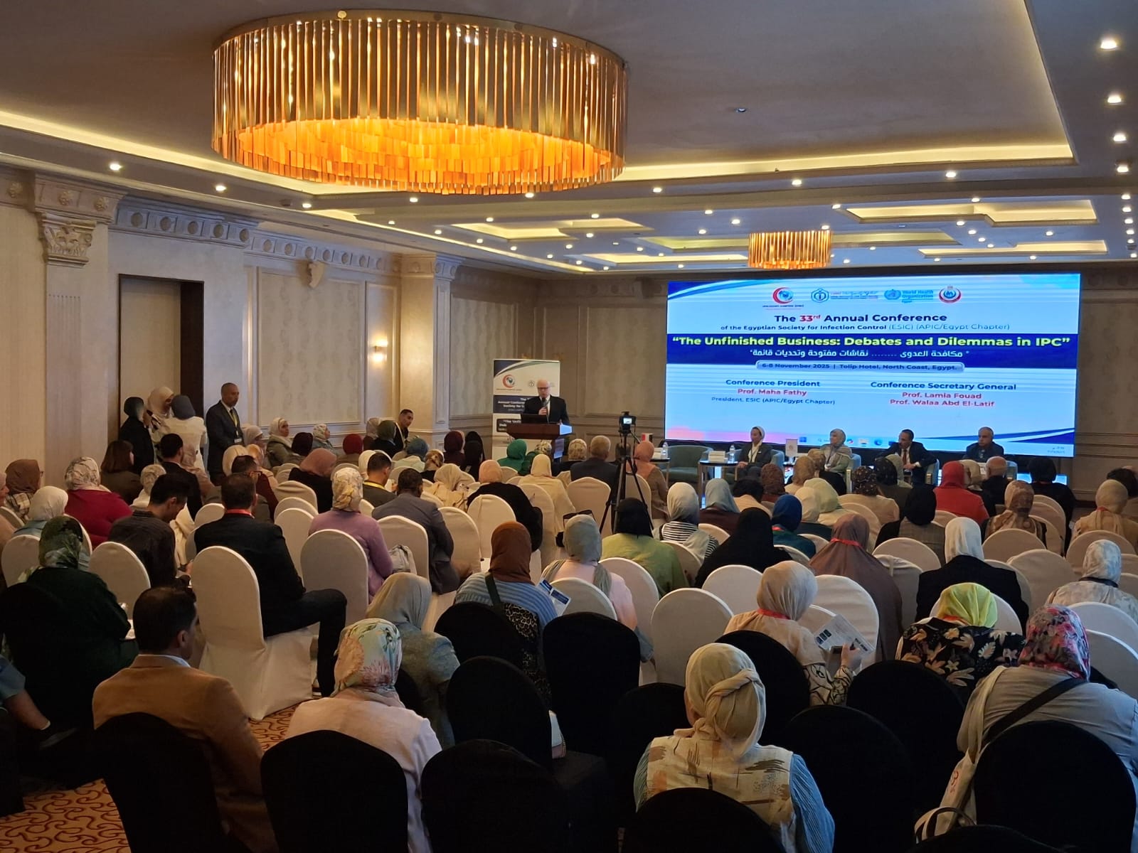 انطلاق فعاليات المؤتمر السنوي ال٣٣ لمكافحة العدوى بحضور أمين عام اتحاد الأطباء العرب